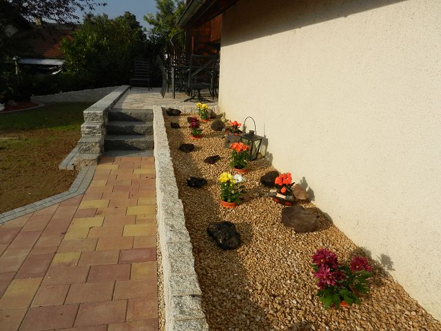 Darstellung Zierkiesstreifen.