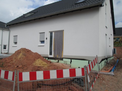 Geländeabschnitt für den Treppenaufbau